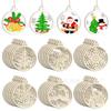 Colgante de Madera con Chip Navideño Papá Noel Muñeco de Nieve Alce Letrero de Madera para Puerta Colgante Accesorios de Madera con Chip para Árbol de Navidad Decoración
