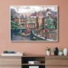 Feliz 99 punto de cruz pueblo navideño 2021 Nuevo paquete de material de bordado Serie estilo pastoral europeo dormitorio sala de estar