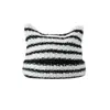 Chapéu de Crochê Feminino Chapéu de Gato Chapéu de Lã Retrô Chapéu de Raposa Feminino Acessórios Chapéu de Lã Casual Chapéu de Tricô