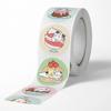 Pegatina caliente transfronteriza 500 caricatura taza de té gato gracias por tu pedido etiqueta de regalo de tienda pegatina 1 pulgada