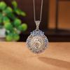 Colgante de plata de ley S925 con forma de jade hetiano, estilo nacional, cloisonné, con doce signos del zodíaco, colgante de plata con forma de la suerte