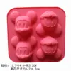 Suministro directo de fábrica molde de silicona de dibujos animados 6 piezas cabeza de cerdo Gato 4 piezas oso insecto 12 molde ecológico para pudín gelatina