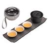 Juego de té de viaje de montaña, una tetera, tres tazas, portátil, creativo, exprés, para exteriores, juego de té portátil de cerámica Kung Fu