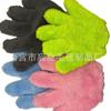 Guantes de microfibra de doble cara para lavado de autos con cinco dedos y cepillo de pata de oso de felpa gruesa para limpieza de burbujas de coche