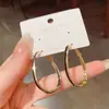 Pendientes de Metal con Forma de Gota de Aceite de Moda Estilo Coreano para Mujer Diseño de Nicho Pendientes Elegantes Populares con Pasador de Plata Pendientes Simples y Versátiles