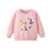 Moletom Redondo Doce e Fofo de 26 Anos para Crianças Bordado de Flores de Fada de Desenho Animado Temporada Outono e Inverno Moletom para Meninas Em Estoque