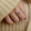 Tichen design Anillo abierto de diamantes completos Arco del Triunfo de alta calidad antialérgico que combina con todo anillo de circonio de moda