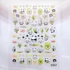 2026 Novos Adesivos de Unha Cartoon Halloween Fantasma Engraçado Abóbora Lâmpada Decoração Adesivos de Unha Panda
