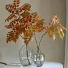 Plantas verdes artificiales, hojas de glicinia de madera pintada, decoraciones de plantas verdes para interiores del hogar y bodas, árboles artificiales, arreglos florales, nandina de madera pintada