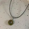 Nuevo Collar Colgante Hebilla de Paz Personalizada Estilo Chino Retro, Accesorio de Moda Hecho a Mano Vintage de Doble Capa con un Ambiente Dulce, Fresco y de Lujo Ligero