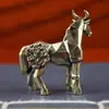 Caballo Geométrico de Latón Cruzado Ornamento Animal Más Vendido, Nueva Decoración de Latón del Caballo del Zodiaco