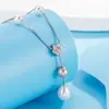 Nuevo Collar de Zirconia Flor Estrellada Perla de Alto Gama Otoño e Invierno para Mujer, Cadena de Suéter de Lujo Ligero Accesorios Gargantilla