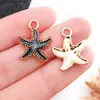 Mezcla 12 Aceite de Gota de Seis Colores Marinos Colgante de Estrella de Mar Pulsera Hecha a Mano DIY Collar Llavero Accesorios de Joyería Material