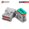 Conector DT06-12SA-CE05 macho y hembra con cubierta de cola plana para conector tipo alemán DT04-12PA-CE01