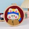 Lindo conejo de dibujos animados año rojo año de vida regalo hecho a mano bordado de sello ruso hecho a mano diy bolsa de materiales bordado de sello