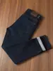 Jeans Clássico Original Lavado com Enzima de Vaca Antidesbotamento Outono e Inverno Cor Original Denim Versátil Casual Business Reto Slim