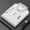 Camiseta de Manga Corta para Hombre de Negocios Casual Joven y de Mediana Edad Algodón Delgado de Color Sólido Manga Media Verano Nuevo Estilo Top Camisa Polo