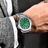 Reloj para Hombre Bangwei/Lige Retro Cuadrado Nautilus Negocio Acero Inoxidable Resistente al Agua Luminoso Reloj de Cuarzo