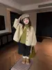 Ropa Infantil Fruta Winnie 2026 Invierno Nueva Ropa Infantil Niñas Cuello Redondo Abrigo de Lana de Cordero Estilo Invierno Abrigo de Piel