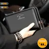 Nueva Moda Billetera para Hombre Billetera Larga para Hombre Negocios Multitarjeta Gran Capacidad Cremallera Bolsa Larga