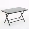 Mesa de Café Pequeña Plegable Vidrio Templado Tienda de Té de Leche Mesa Redonda Exterior Balcón Mesa y Sillas Plegables Mesa de Comedor Portátil para Ocio en Casa