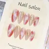 Outono Inverno Novo Estilo Gradiente Borrado Unhas Portáteis Estilo INS Europeu Americano Olho de Gato Unhas Portáteis Sensação de Alto Padrão Pontas de Unhas Portáteis