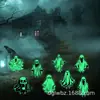 Cráneo Fantasma Luminoso Amazon Nuevo Decoración de Tarjeta para Césped de Patio Exterior Tarjeta de Patio de Halloween