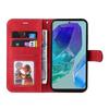Funda de cuero para teléfono móvil Samsung A55, funda protectora con tarjetero de tres colores, color rojo arroz A3, Google 9Pro
