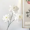 Venda Direta da Fábrica de Flores Artificiais para Casamento, Arranjos Florais Especiais para Casamento, Flores Artificiais Decorativas, Flores Artificiais Rosa Diamante de 3 Cabeças