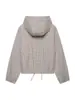 Comercio exterior transfronterizo ropa de mujer otoño nuevo estilo europeo y americano moda casual chaqueta con capucha a cuadros 6318010