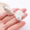Resina Creativa Conejo Flocado Animal Pequeño Colgante Muñeco Hecho a Mano DIY Encanto de Teléfono 3D Accesorio