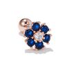 Estilo Pastoral Retro Dos Tonos Flor Hueso de Oreja Clavos Oro de 18K No Desvanecible Pendientes Pequeños Joyería para Piercing Transfronteriza Venta al por Mayor Exquisito