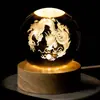 Bola de Cristal del Sistema Solar Brillante Luz de Noche de Escritorio Adornos de Bola de Cristal Cielo Estrellado Adornos Regalo de Cumpleaños Graduación Femenina
