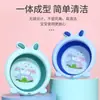Lavabo Plegable para Bebé Portátil Lavabo Infantil de Silicona Plegable para Exteriores Lavabo de Dibujos Animados para Bebé