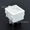 Interruptor ETL Us Certificado Forma de Barco 6 Pines 3 Velocidades con Luz Blanca Cubierta Blanca Tamaño 21*24mm Contacto Plateado
