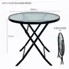 Mesa Quadrada Dobrável Mesa Redonda Mesa Retangular Vidro Temperado Quadrada Simples para Casa Varanda Mesa de Jantar Exterior Dobrável Novo Estilo