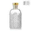 Botella Transparente sin Llama para Aromaterapia, Difusor de Vidrio Cuadrado Botella Vacía, Botella Vacía para Recarga de Fragancia, Botella Pequeña de Vidrio
