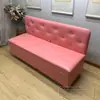 Taburete Sofá Almacenamiento Simple de Cuero con Respaldo, Taburete de Almacenamiento para Dormitorio, Apartamento Pequeño, Taburete Sofá para Salón de Belleza, Se Puede Usar como Taburete para Cambiarse los Zapatos