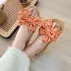 Nuevos Zapatos de Lino Estilo 2026 para Mujer con Suelas Suaves y Lindo Moño para Uso en Casa sobre Pisos de Madera Interiores, Zapatillas Antideslizantes de Verano