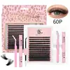 Bestseller transfronterizo 240 racimos Curl D racimo único pestañas postizas 30D60D80D injerto propio kit DIY pestañas segmentadas gruesas