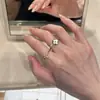 Anéis Florais Elegantes Estilo Socialite, Empilháveis, Frescos e Modernos, Versáteis, Delicados e Estilosos, Alto Valor Estético, Anel de Dedo Indicador Aberto