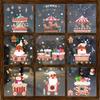 Decorações de Atmosfera de Natal Floco de Neve Adesivos Estáticos para Janela Arranjo de Cena Adesivos para Porta de Vidro Vitrine