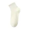 Meias Femininas Curtas Versáteis 100% Algodão, Design Simples, Absorventes de Suor, Resistentes a Odores, Adequadas para Todas as Estações, Macias e Finas, Baixo Corte, Respiráveis, Cor Sólida