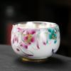 Taza de Plata Cerámica esmalte plata de ley 999 Qianli Jiangshan taza de té juego de té kung fu taza de té grande Taza de Maestro