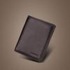 Cartera Corta de Cuero Genuino para Hombre de Comercio Exterior Más Cartera para Hombre de Gran Capacidad Enrollada con Cremallera Capa Superior Cuero Vacuno Cartera Suave