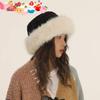 Sombrero de Pelo de Visón Imitación Estilo Coreano para Mujer Invierno Rostro Pequeño Engrosado Cálido Sombrero de Pescador Estilo Japonés Cabeza Grande a Prueba de Frío Sombrero de Cubeta