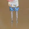 Brincos de Prata Zircônia Borboleta Gota d'Água Pendentes Luxo Leve High-End Moda Targos Design Versátil Brincos de Nicho