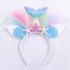 Suministro Transfronterizo Accesorios para el Cabello de Fiesta Infantil Tocado de Malla de Princesa Europeo y Americano Arcoíris Sirena Animal Flor Diadema