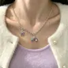 Cadena para Clavícula de Estrella de Mar Morada de Ensueño con Perla, Collar Exquisito de Diseño Único, Collar Versátil de Verano en un Estilo Juvenil