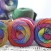 Hilo de Lana Arcoíris para Tejer, Hilo Suave para Bufanda Chal Femenina, Hilo para Tejer DIY, Hilo Degradado